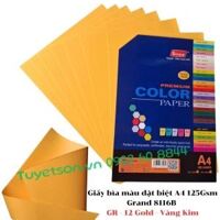 Giấy bìa màu đặt biệt A4 125Gsm Grand 8116B                         &nbsp(&nbspGR-12 Gold-Vàng Kim&nbsp)