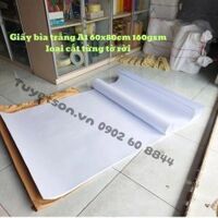 Giấy bìa trắng A1 60x80cm 160gsm - loại cắt từng tờ rời