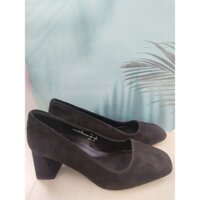 [Giày big size]Giày cao gót, mũi vuông, đế vuông, cao 5cm hiệu M&S hàng xuất