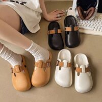 Giày Birkenstock đế dày Dép nửa gói, Dép lười chống thấm nước đơn giản thông thường