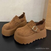 Giày Birkenstock đế dày tăng chiều cao cho phụ nữ, giày lười đa năng mới mùa hè 2025, giày thường