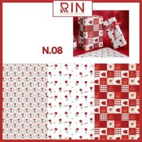Giấy bọc sách vở  Giấy gói quà  giấy bao tập  giấy bao vở học sinh, sinh viên size A4, B5, A5 cao cấp  24 cuốn  - Set 6 tờ - N.08