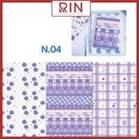 Giấy bọc sách vở  Giấy gói quà  giấy bao tập  giấy bao vở học sinh, sinh viên size A4, B5, A5 cao cấp  24 cuốn  - Set 6 tờ - N.04