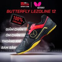 Giày Bóng Bàn Butterfly Lezoline 12 Đen Đỏ Chính Hãng - Thiết Kế Màu Sắc Nổi Bật, Ổn Định, Thoải Mái, Độ Bám Tốt