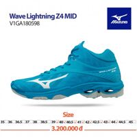 Giày bóng chuyền WAVE LIGHTNING Z4 MID XANH TRẮNG