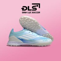 Giày Bóng Đá Adidas F50 Elite Messi Xanh Biển Vạch Trắng TF
