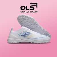 Giày Bóng Đá Adidas F50 Elite Trắng Vạch Xanh Biển Lưỡi Gà Cố Định TF