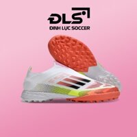 Giày Bóng Đá Adidas F50 Elite Laceless Trắng Đế Cam TF