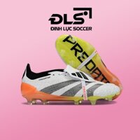 Giày Bóng Đá Adidas Predator Elite Tongue Trắng Đen Đế Xanh Cam FG
