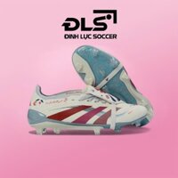 Giày Bóng Đá Adidas Predator 25 Elite Tongue Lưỡi Gà Gập Trắng Xanh Vạch Đỏ FG
