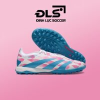 Giày Bóng Đá Adidas Predator 24 Elite Trắng Hồng Vạch Xanh TF