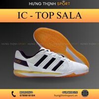 Giày Bóng Đá Adidas Top Sala Trắng/Đen Vàng Đồng IC