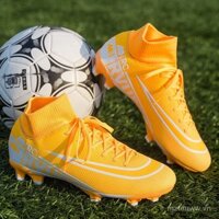 Giày bóng đá cao cổ, Giày bóng đá đinh dài chống trượt, giày huấn luyện đặc biệt đinh gãy, giày nam chống mài mòn thời gian giới hạn 0101