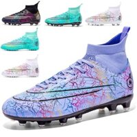 Giày bóng đá cỡ lớn bé trai đinh cao cổ dài giày huấn luyện sát thủ cỏ nhân tạo đinh gãy có thời hạn 0101