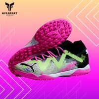 Giày Bóng Đá Cỏ Nhân Tạo Puma Future Ultimate Bo Thun Trắng/Đen Đế Hồng TF