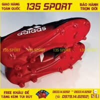 Giày Bóng Đá Đinh Cao Adidas X17.1 Leather Đỏ Đen FG -KJ9xc