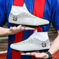 Giày bóng đá đôi giày tập cao cổ đinh gãy nam giày tập cao cổ học sinh Tuổi Teen thi đấu đinh dài thời gian 0101