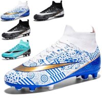 Giày bóng đá nam cao cổ với đinh gãy cho thanh thiếu niên và sinh viên, giày tập luyện, giày thể thao đinh dài, thời gian giới hạn 0321 Y89T