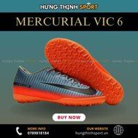 Giày Bóng Đá Nike Mercurial Vic 6 CR7 Xám Cam Lưỡi Gà Liền TF