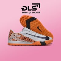 Giày Bóng Đá Nike Mercurial Vapor 16 Academy Xám Gót Cam Bản Đẹp Đế Zoom TF