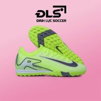 Giày Bóng Đá Nike Mercurial Vapor 16 Elite Xanh Chuối Vạch Đen Đế Xám Cổ Lửng TF