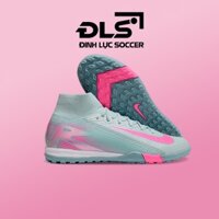 Giày Bóng Đá Nike Mercurial Superfly 10 Elite Xanh Ngọc Vạch Hồng TF