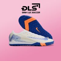 Giày Bóng Đá Nike Mercurial Vapor 16 Elite Trắng Vạch Xanh Dương Cổ Lửng TF