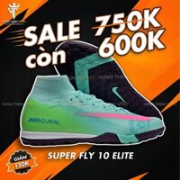 Giày Bóng Đá Nike Mercurial Superfly 10 SE Cosmic Speed Xanh Ngọc Cổ Cao TF