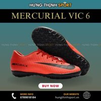 Giày Bóng Đá Nike Mercurial Vic 6 Đỏ Lưỡi Gà Liền TF