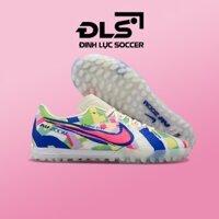 Giày Bóng Đá Nike Mercurial Vapor 15 Academy Trắng 7 Màu Vạch Xanh Hồng Đế Đệm Air Zoom TF