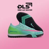 Giày Bóng Đá Nike Mercurial Vapor 16 Elite Cosmic Speed Xanh Ngọc Vạch Hồng Cổ Lửng TF
