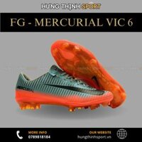 Giày Bóng Đá Nike Mercurial Vic 6 CR7 Xám Cam Lưỡi Gà Liền FG