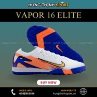 Giày Bóng Đá Nike Mercurial Vapor 16 Elite Trắng Cam Xanh Biển Cổ Lửng TF