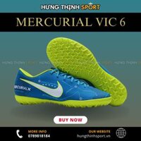 Giày Bóng Đá Nike Mercurial Vic 6 Neymar Xanh Biển Lưỡi Gà Liền TF