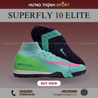 Giày Bóng Đá Nike Mercurial Superfly 10 SE Cosmic Speed Xanh Ngọc Cổ Cao TF