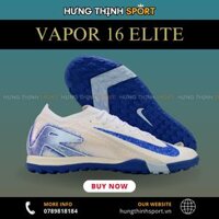 Giày Bóng Đá Nike Mercurial Vapor 16 Elite Trắng Xanh Navy Cổ Lửng TF