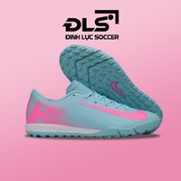 Giày Bóng Đá Nike Mercurial Vapor 16 Academy Xanh Ngọc Vạch Hồng Bản Đẹp Đế Đệm Zoom TF