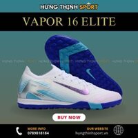 Giày Bóng Đá Nike Mercurial Vapor 16 Elite Trắng Xanh Hologram TF