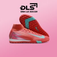 Giày Bóng Đá Nike Mercurial Superfly 10 Elite Đỏ Vạch Xanh Ngọc Cổ Cao TF