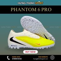 Giày Bóng Đá Nike Phantom 6 Pro United Trắng Vàng Chanh Cổ Lửng TF