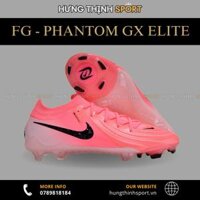 Giày Bóng Đá Nike Phantom GX Elite Euro Hồng Vạch Đen Cổ Lửng FG