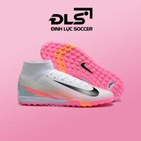 Giày Bóng Đá Nike Superfly 10 Elite Trắng Đế Hồng Vạch Đen Phiên Bản V2 TF