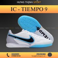 Giày Bóng Đá Nike Tiempo 9 Pro Trắng Đế Xanh IC