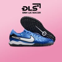 Giày Bóng Đá Nike Tiempo Legend 10 Pro Xanh Vạch Trắng Loại Đẹp Cổ Chun TF