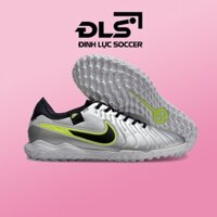 Giày Bóng Đá Nike Tiempo Legend 10 Pro Bạc Vạch Đen TF