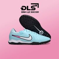 Giày Bóng Đá Nike Tiempo Legend 10 Pro Xanh Ngọc Vạch Trắng Lưỡi Gà Liền TF