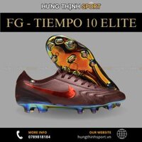 Giày Bóng Đá Nike Tiempo Legend 10 Elite LUXE Nâu Vạch Đỏ FG
