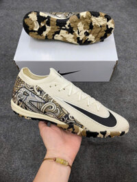 Giày Bóng Đá Nike Vapor 16 Elite Vàng Trà Sữa Vạch Đen Cổ Lửng TF