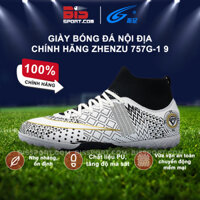 Giày Bóng Đá Nội Địa Zhenzu 757G-1 9 Trắng Chính Hãng - Loại Cổ Thun, Đế Đinh Siêu Bám Sân, Cực Đẹp, Siêu Bền Chắc