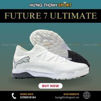 Giày Bóng Đá Puma Future 7 Ultimate Trắng Xám Cổ Lửng TF